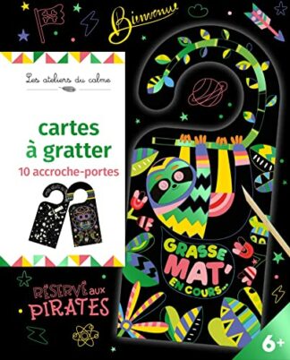 Cartes à gratter - 10 accroche-portes - pochette avec accessoires